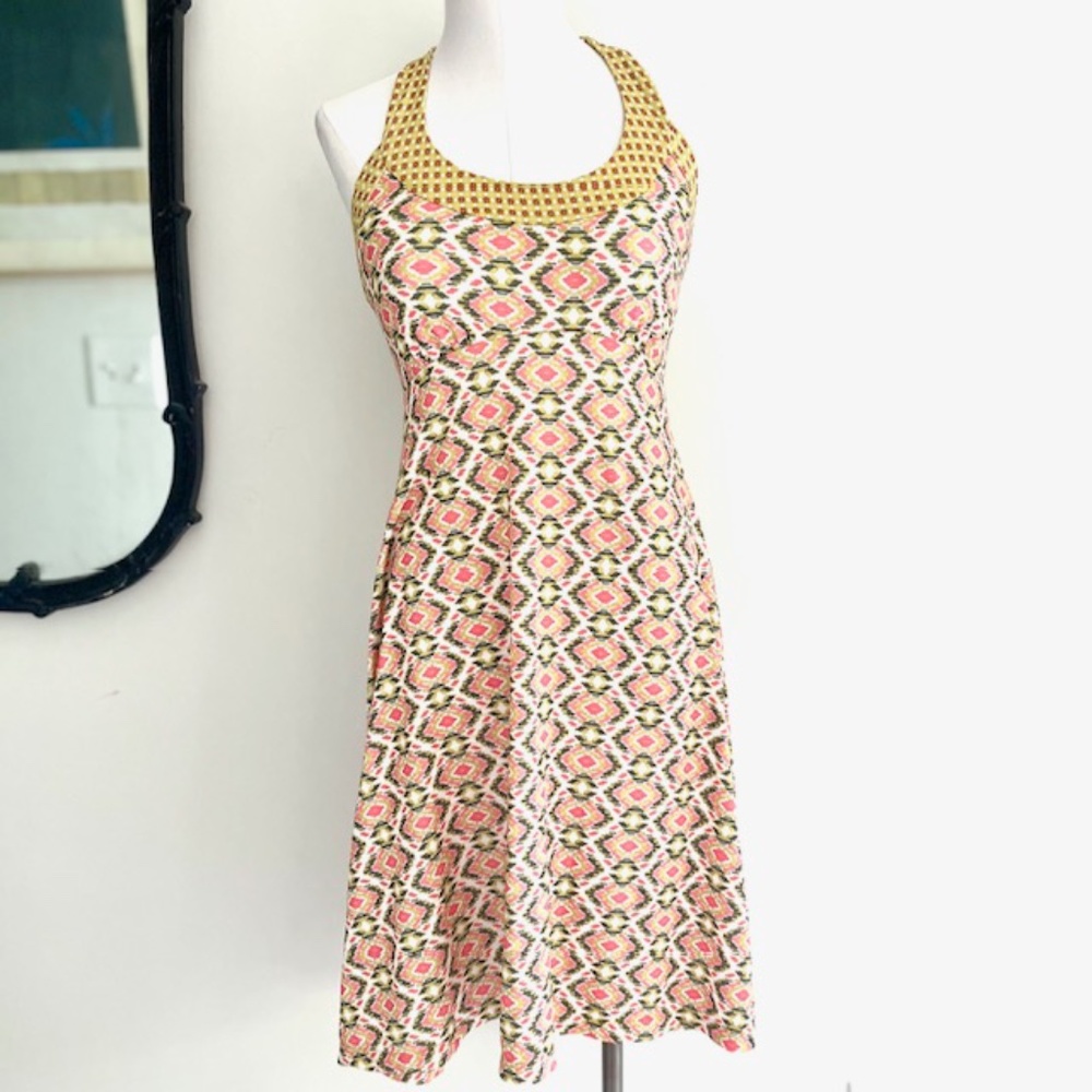 Prana Womens Cali Racerback Sleeveless Athletic Built in Bra Dress Size S